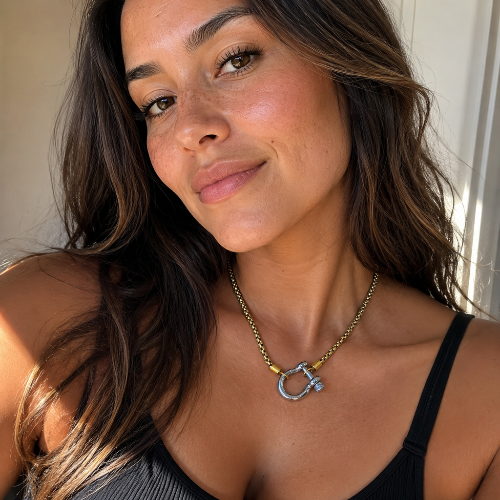 DUAL TONE LINK necklace