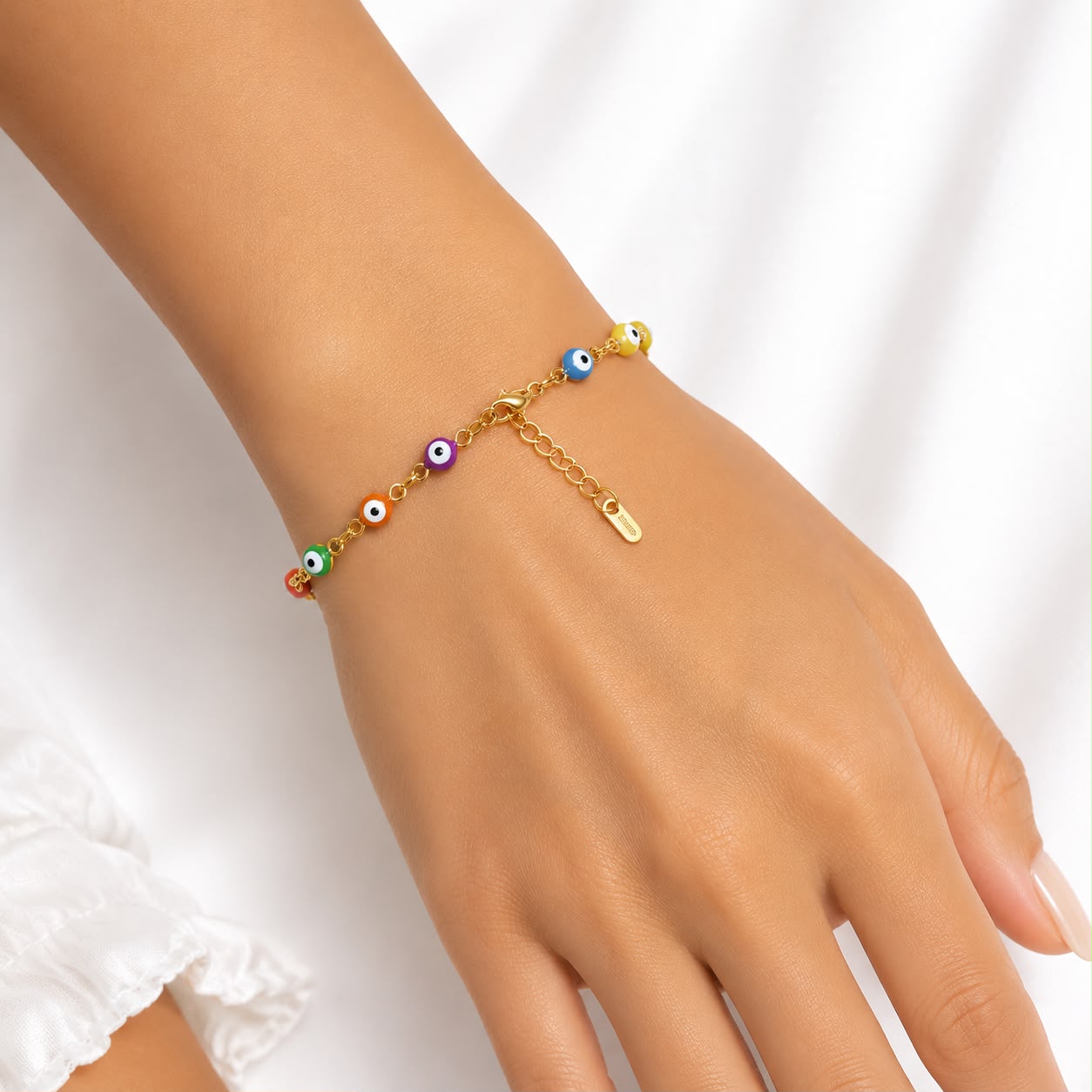 Rainbow Evil Eye Bracelet
